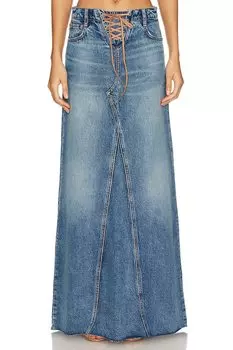 Юбка макси indira с кружевом Grlfrnd, цвет nashville