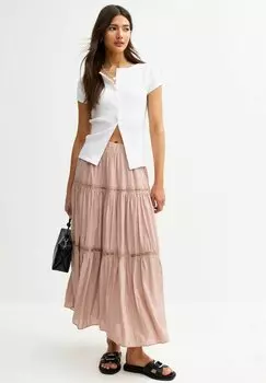Юбка макси INSERT CHIFFON MIDI New Look, цвет Mid Pink