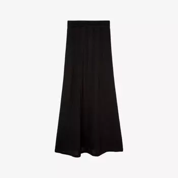 Юбка макси из ажурной ткани The Kooples, черный