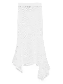 Юбка макси из ажурной вязки MSGM, белый