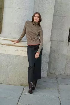 Юбка макси из денима с покрытием Next, черный