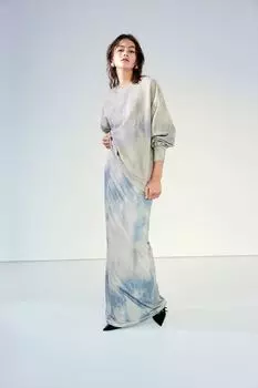 Юбка макси из джерси H&M, зеленый