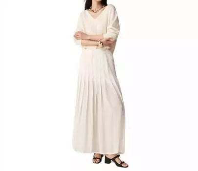 Юбка макси из коллекции, легкий шифон цвета слоновой кости J.Crew