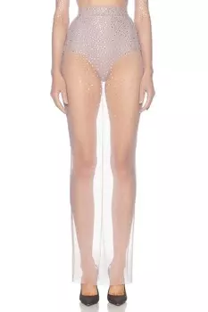 Юбка макси из кристаллической сетки Alex Perry, цвет Lavender Grey