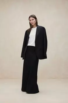 Юбка макси из лисьего льна Banana Republic, черный