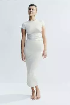 Юбка макси из микрофибры H&M, бежевый
