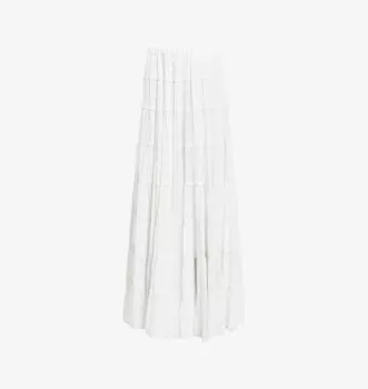 Юбка макси из многослойной ткани Eva Allsaints, белый