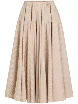 Юбка макси из органического хлопка с принтом Patou, нейтральный