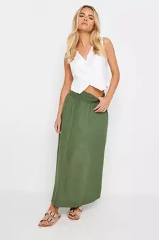 Юбка макси из поплина для девочек, 100% хлопок Pixiegirl Petite, зеленый