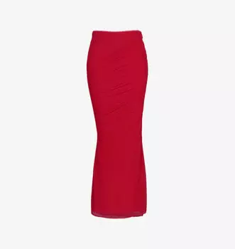 Юбка макси из сетки с гофрированным подолом Cassidy House Of Cb, красный