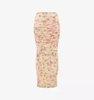 Юбка макси из сетки с гофрированным подолом Cassidy House Of Cb, цвет honeyflower