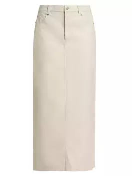 Юбка макси из веганской кожи City Slicker Free People, цвет nilla cream