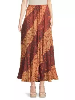 Юбка макси Jackie с цветочным принтом Free People, оранжевый