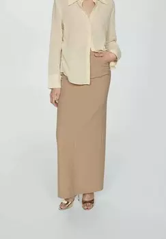 Юбка макси KARIBI-A Mango, бежевый