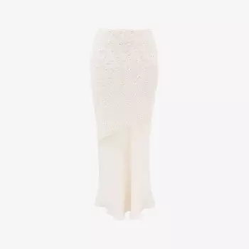 Юбка макси Lana с вышивкой и английским принтом House Of Cb, бежевый