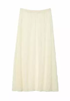 Юбка макси LAYERED Stradivarius, бежевый