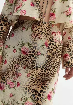 Юбка макси LEOPARD New Look, коричневый