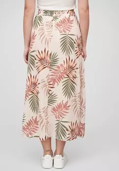 Юбка макси LONGFORM MIT ALLOVER BLTTER PRINT Cloud 5ive, белый