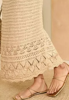 Юбка макси Love & Roses, кремовый