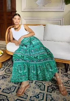 Юбка макси Love & Roses, зеленый