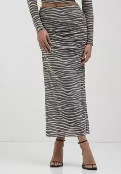 Юбка макси LUNGA ZEBRATA Calliope, черный
