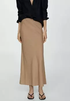 Юбка макси Mango, коричневый