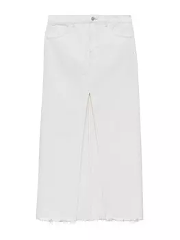 Юбка макси MANGO Skirt Amaia, белый