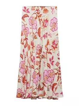 Юбка макси MANGO Skirt BOMBAY, светло-бежевый