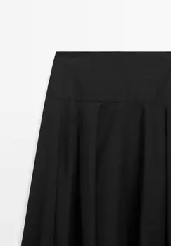 Юбка макси Massimo Dutti, черный