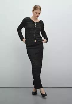 Юбка макси Massimo Dutti, черный