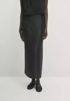 Юбка макси Massimo Dutti, цвет black