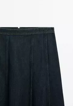 Юбка макси Massimo Dutti, цвет Mottled Dark Blue