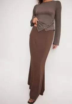 Юбка макси MERMAID SHAPED NA-KD, коричневый