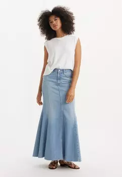 Юбка макси MERMAID SKIRT Levi's, светло-голубой деним