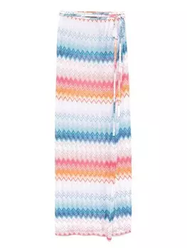 Юбка-макси Missoni с зигзагообразным узором, синий