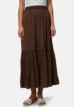 Юбка макси MIT VOLANTS - Pleated skirt zero, коричневый
