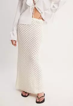 Юбка макси NA-KD, белый