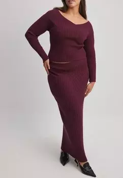 Юбка макси NA-KD, цвет purple