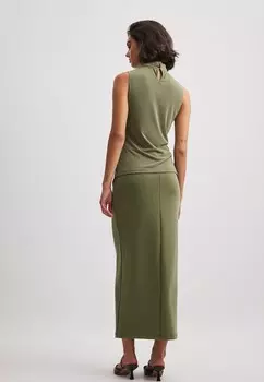 Юбка макси NA-KD, хаки