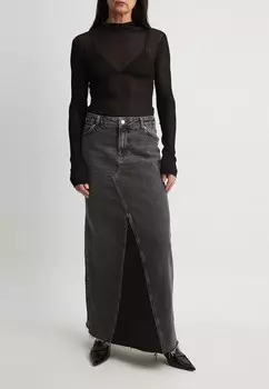 Юбка макси NA-KD, серый