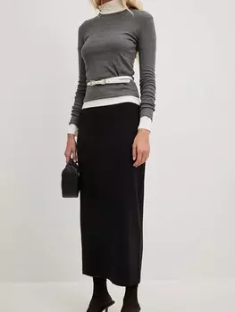 Юбка макси NA-KD Skirt, черный