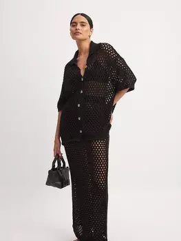 Юбка макси NA-KD Skirt, черный