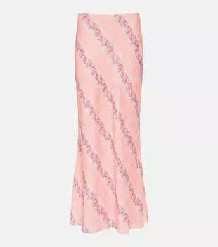 Юбка макси Noam LOVESHACKFANCY, розовый