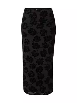 Юбка макси OBJECT Skirt OBJAlma, черный