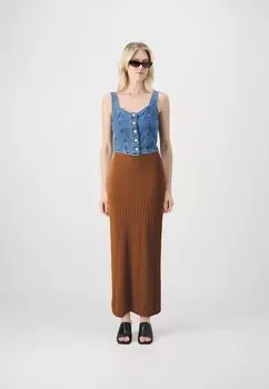 Юбка макси ONLLAVI SKIRT ONLY, коричневый