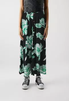 Юбка макси ONLPELLA SKIRT ONLY, цвет black/green