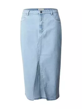 Юбка макси ONLY Carmakoma Skirt CARSiri, светло-синий