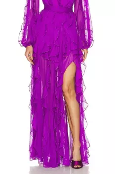 Юбка макси Patbo Ruffle, фиолетовый