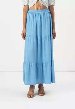 Юбка макси PCTOHIME ANKLE SKIRT Pieces, синий