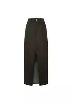 Юбка макси Pepe Jeans Skirt, темно-коричневый